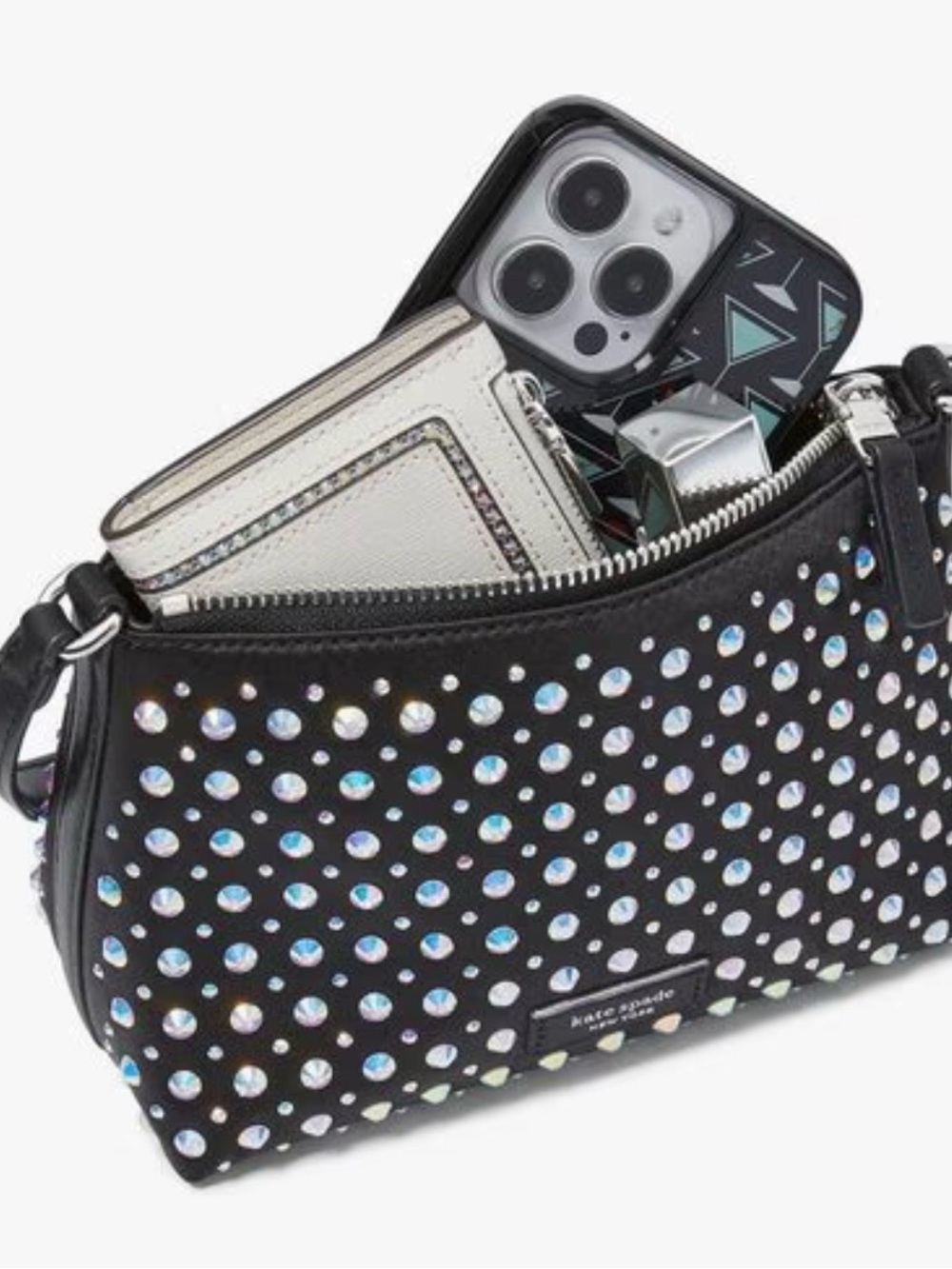 kate spade New York lulu Crystal embellished seat west pochette - Picture 4 of 4